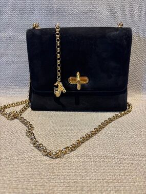 Ferragamo kid suede vintage shoulder bag